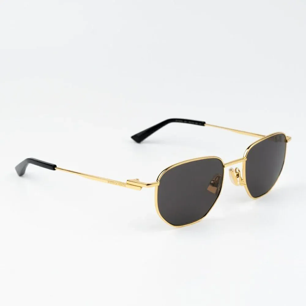 NEW Bottega Veneta BV1301S 001 Gold Grey Split Panthos Unisex Sunglasses